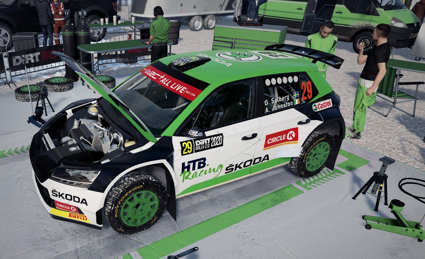 Oliver Solberg Fabia R5 livery for Dirt Rally 2.0